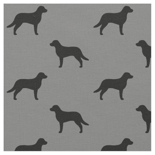 Chesapeake Bay Retriever Silhouettes Pattern Fabric | Zazzle.com