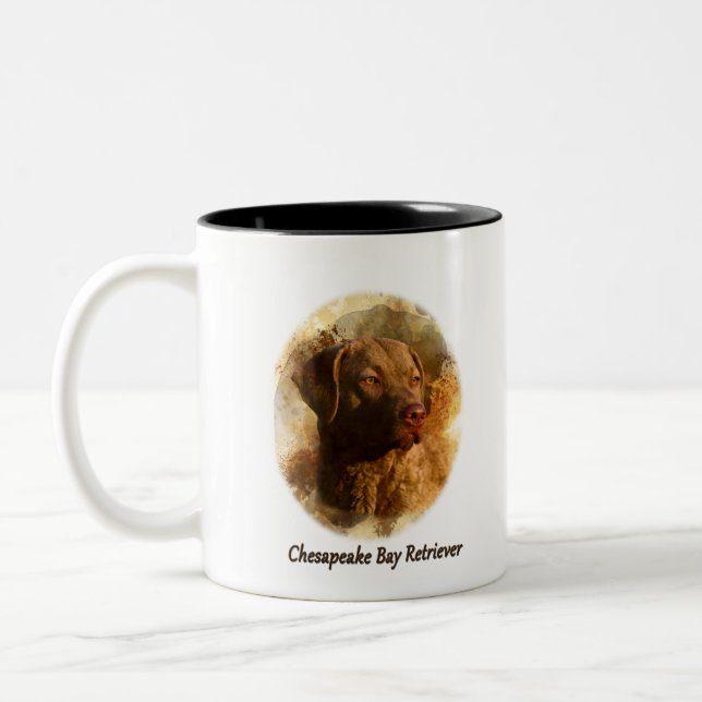 Chesapeake Bay Retriever Two-Tone Coffee Mug (Left)