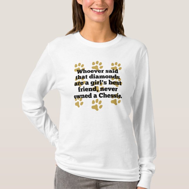Chesapeake Bay Retrievers Are A Girl's Best Friend T-Shirt (Front)