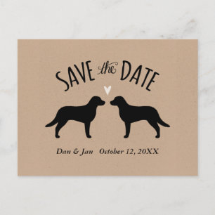 Chesapeake Bay Retrievers Wedding Save the Date Announcement Postcard