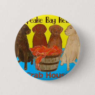 Chesapeake Bay Retriver Crabhouse Button