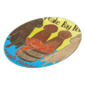 Chesapeake Bay Retriver Crabhouse Plate (Left Side)