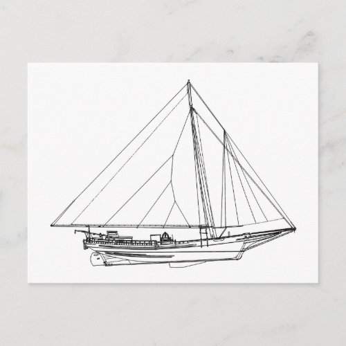 Chesapeake Bay Skipjack Sailboat Postcard