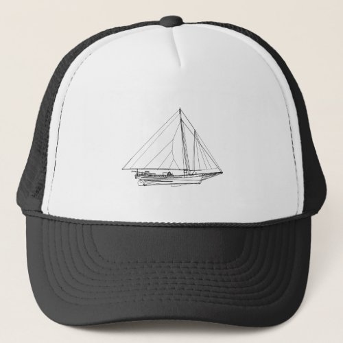 Chesapeake Bay Skipjack Sailboat Trucker Hat