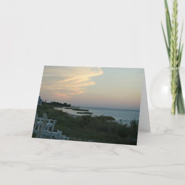 Chesapeake Bay Sunset Holiday Card (Front)