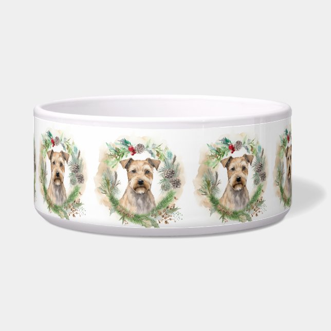 Chesapeake Bay Terrier Christmas Wreath Festive Bowl (Front)