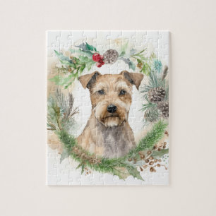 Chesapeake Bay Terrier Christmas Wreath Festive Jigsaw Puzzle