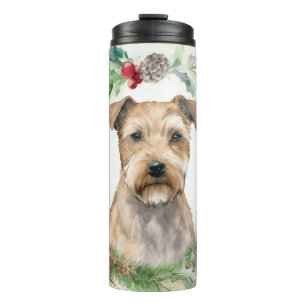 Chesapeake Bay Terrier Christmas Wreath Festive Thermal Tumbler