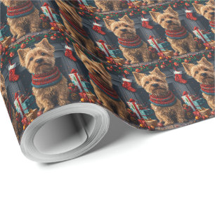 Chesapeake Bay Terrier Dog With Christmas Gifts Wrapping Paper