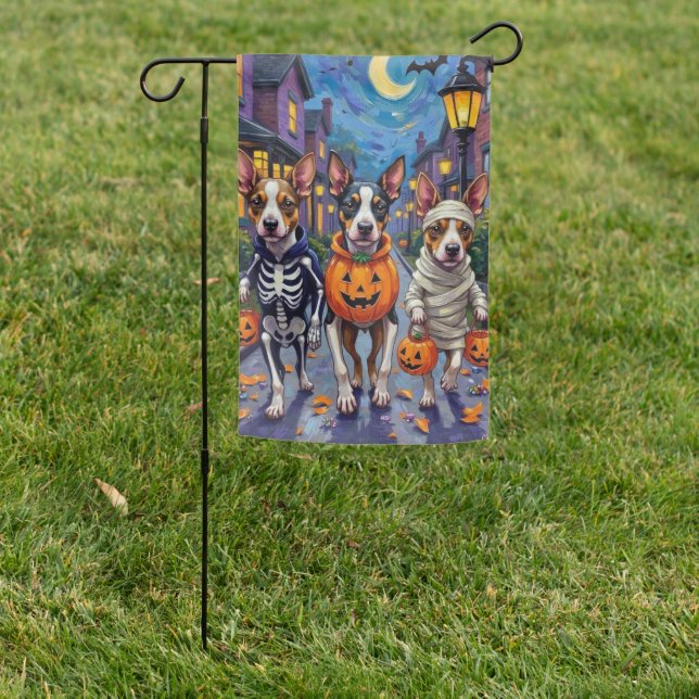 Chesapeake Bay Terrier Dogs Halloween Costumes Garden Flag (In SItu)