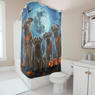 Chesapeake Bay Terrier Halloween Spooky Shower Curtain