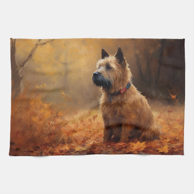 Chesapeake Bay Terrier in Autumn Leave             Kitchen Towel (Horizontal)