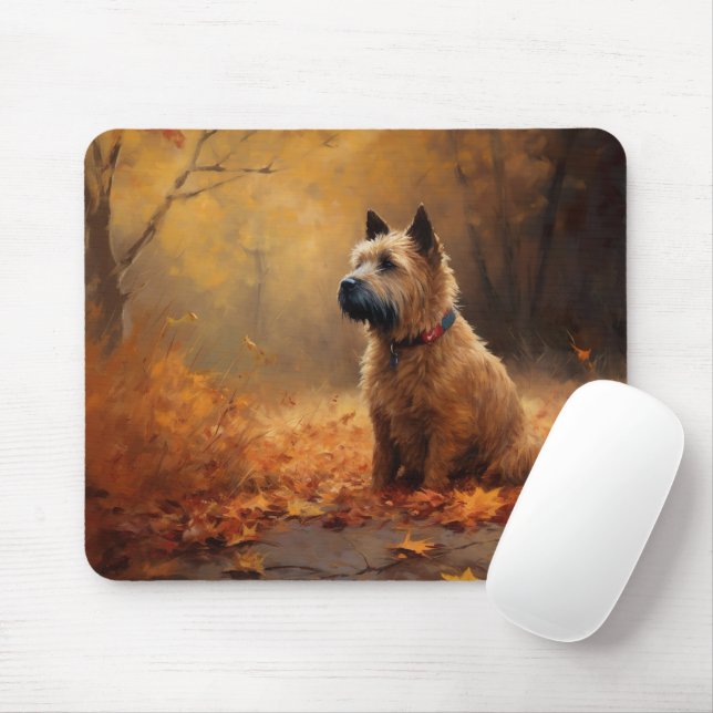 Chesapeake Bay Terrier in Autumn Leave             Mouse Pad (With Mouse)
