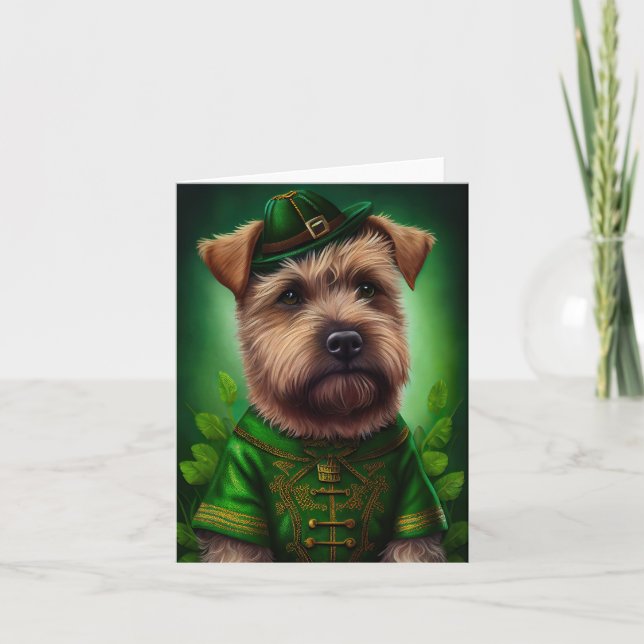 Chesapeake Bay Terrier in St. Patrick's Day Dress Card (Front)