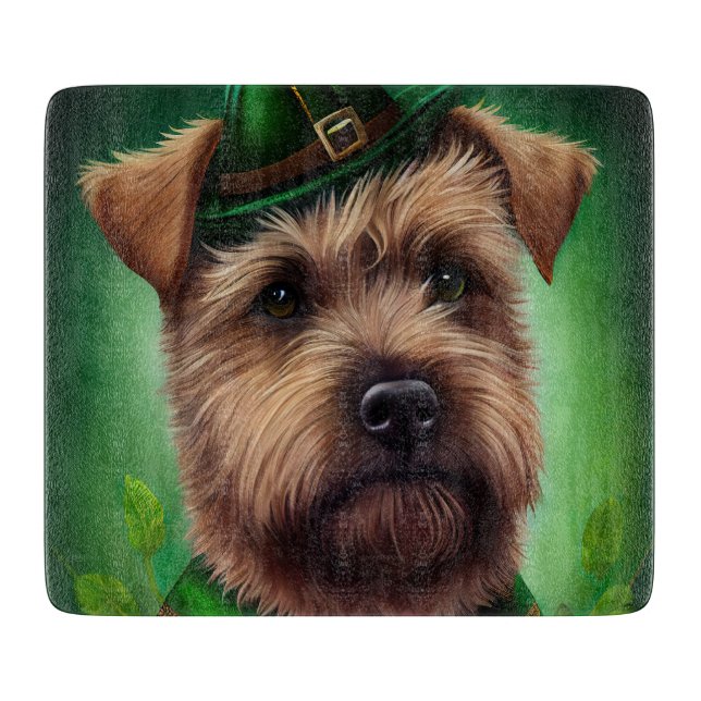 Chesapeake Bay Terrier in St. Patrick's Day Dress Cutting Board (Front)
