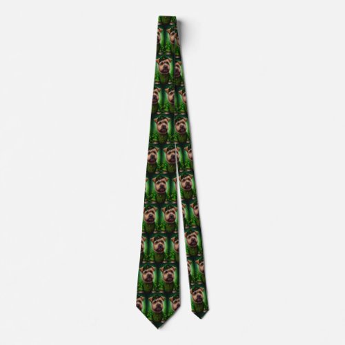 Chesapeake Bay Terrier in St Patricks Day Dress Neck Tie