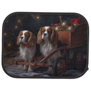 Chesapeake Bay Terrier Snowy Sleigh Christmas Car Floor Mat