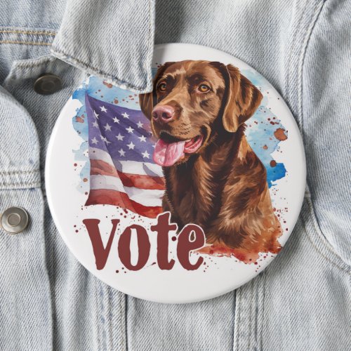 Chesapeake Bay Terrier US Election Vote for Change Button