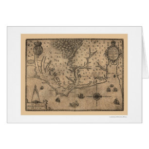 Chesapeake Bay Virginia Map 1590 Cards