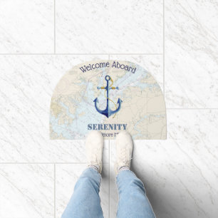 Chesapeake Bay Welcome Aboard Authentic Nautical Doormat