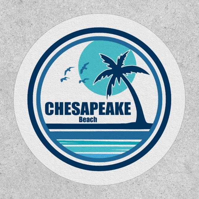 Chesapeake Beach Maryland Palm Tree Birds Patch (Front)