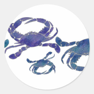 Chesapeake Blue Crabs Classic Round Sticker