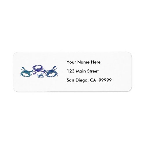 Chesapeake Blue Crabs Label