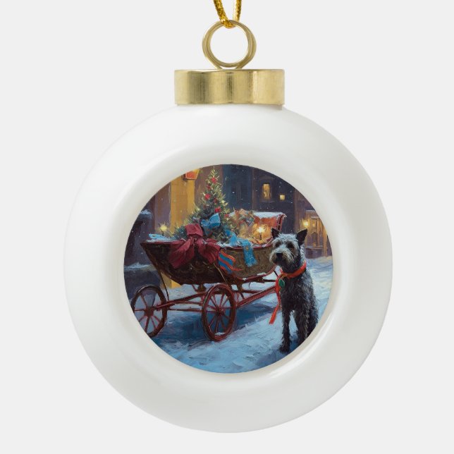 Chesapeake Christmas Festive Season Ceramic Ball Christmas Ornament (Front)