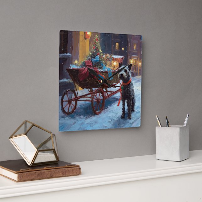 Chesapeake Christmas Festive Season Square Wall Clock (Office)