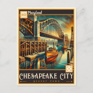 Chesapeake City, Maryland    Vintage Postcard