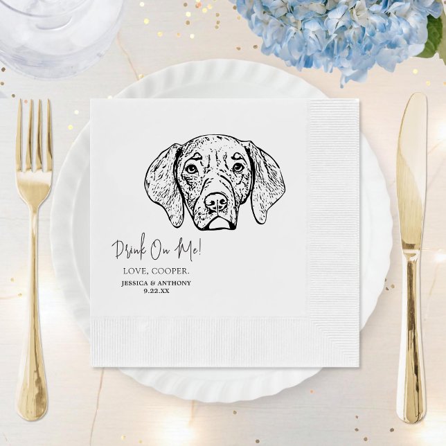 Chesapeake Dog Custom Dog Wedding Napkins (Creator Uploaded)