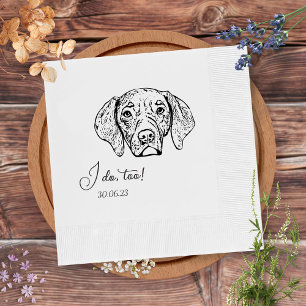 Chesapeake Dog I Do Too Custom Dog Wedding Napkins