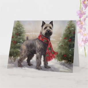 Chesapeake Dog in Snow Christmas Card