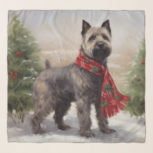 Chesapeake Dog in Snow Christmas Scarf