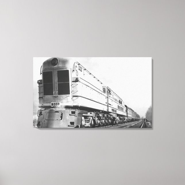 Chesapeake & Ohio Railroad "500" Locomotive Canvas Print (Front)