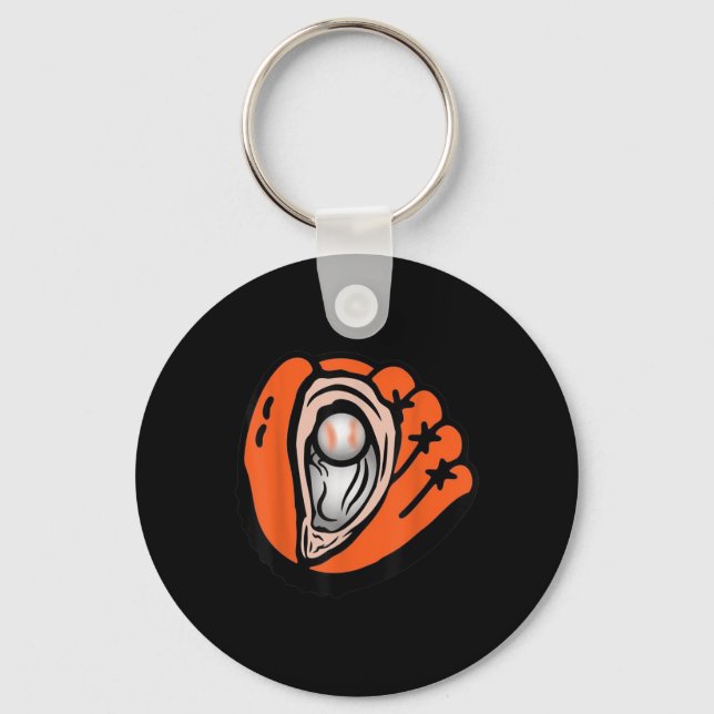 Chesapeake-oyster-catchers-baseball  keychain (Front)