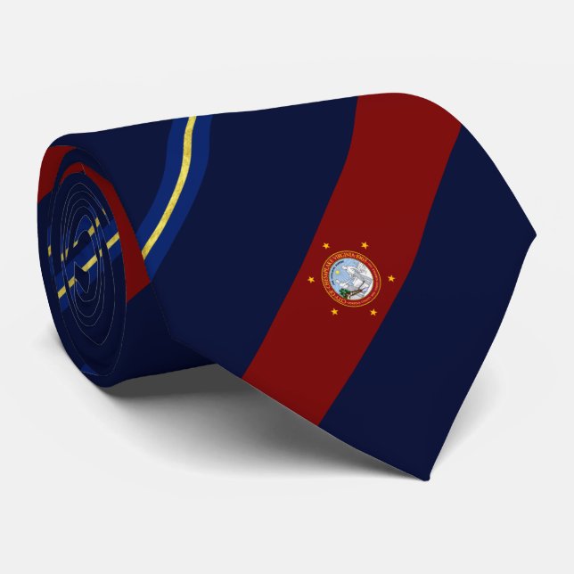 Chesapeake (Virginia) city flag Neck Tie (Rolled)