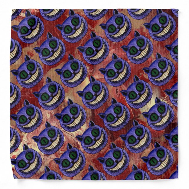 CHESHIRE (Alice in Wonderland design 1) ~ Bandana (Front)
