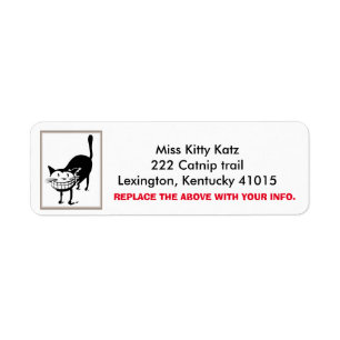 Cheshire Cat, 150 Return Address labels! Customize Label