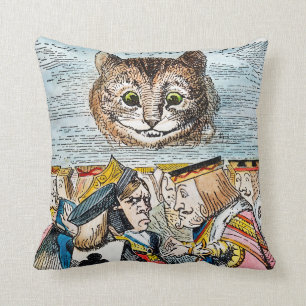 Cheshire Cat, 1865 Throw Pillow