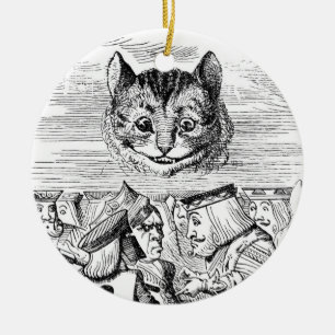 Cheshire Cat Above the Queen Ceramic Ornament