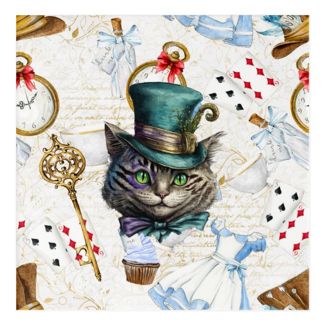 Cheshire Cat Alice in Wonderland Acrylic Print (Front)