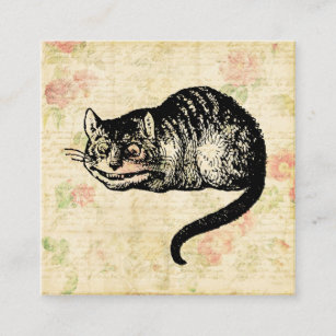 Cheshire Cat Alice in Wonderland Art Illustration Enclosure Card