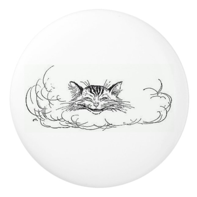 Cheshire Cat (Alice in Wonderland) Ceramic Knob (Front)