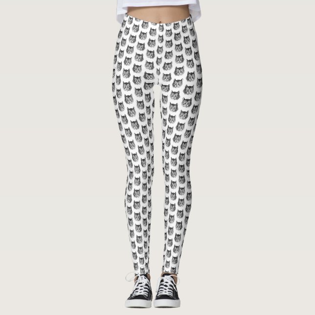 Cheshire Cat Alice in Wonderland CUSTOM COLOR Leggings (Front)