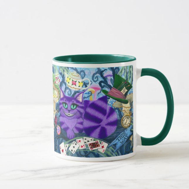 Cheshire Cat Alice In Wonderland Fantasy Art Mug (Right)