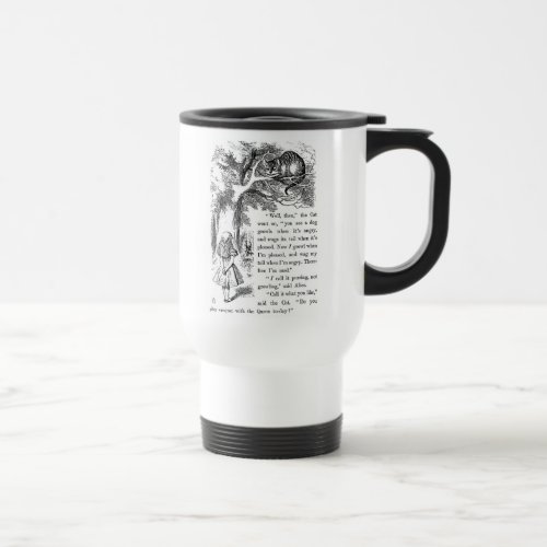 Cheshire cat   Alice in Wonderland  Travel Mug