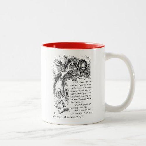 Cheshire cat   Alice in Wonderland  Two_Tone Coffee Mug