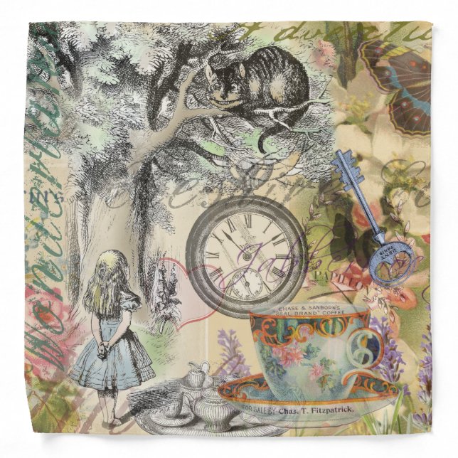 Cheshire Cat Alice Wonderland Classic Bandana (Front)