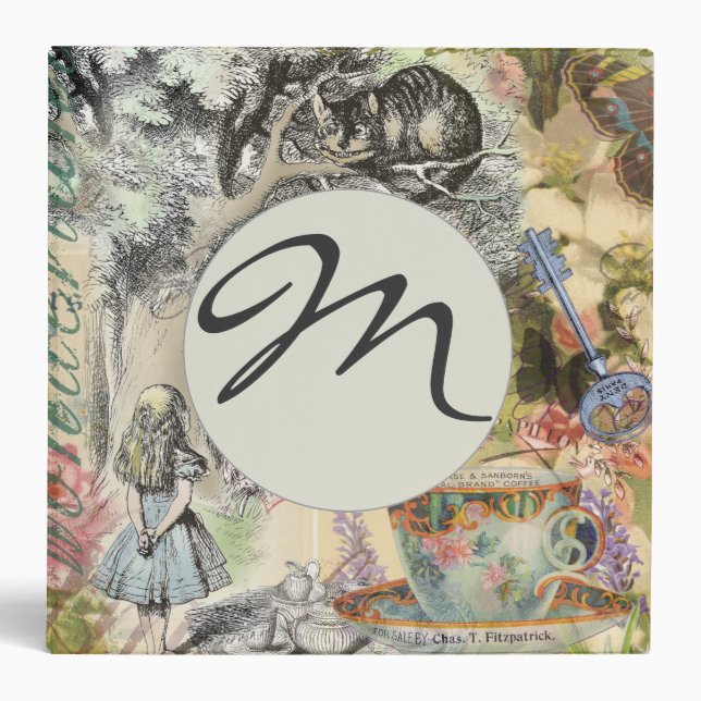 Cheshire Cat Alice Wonderland Classic Binder (Front)